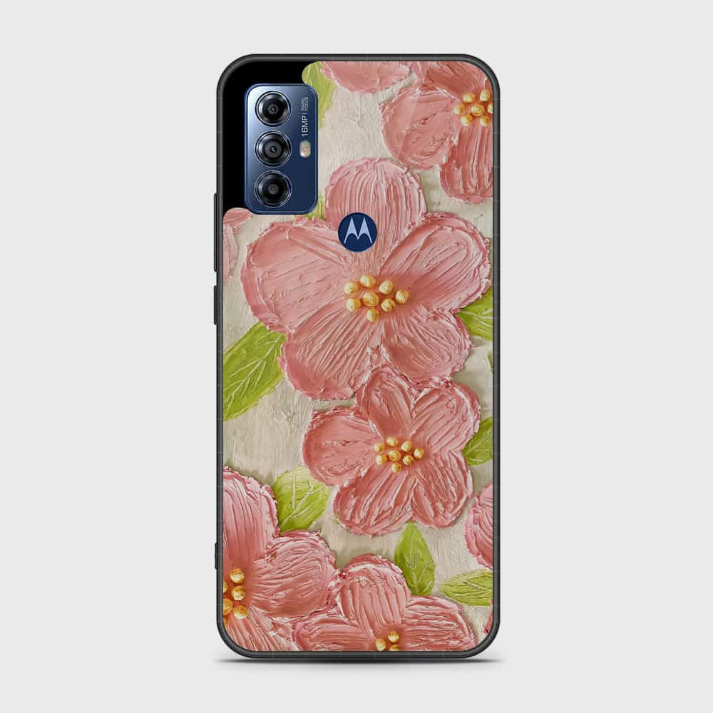 Motorola G Pure 2022 Cover - Floral Series - Design 9 - Pink & Green - HQ Premium Shine Durable Shatterproof Case