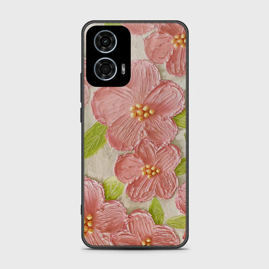 Motorola Moto G24 Power Cover - Floral Series - Design 9 - Pink & Green - HQ Premium Shine Durable Shatterproof Case