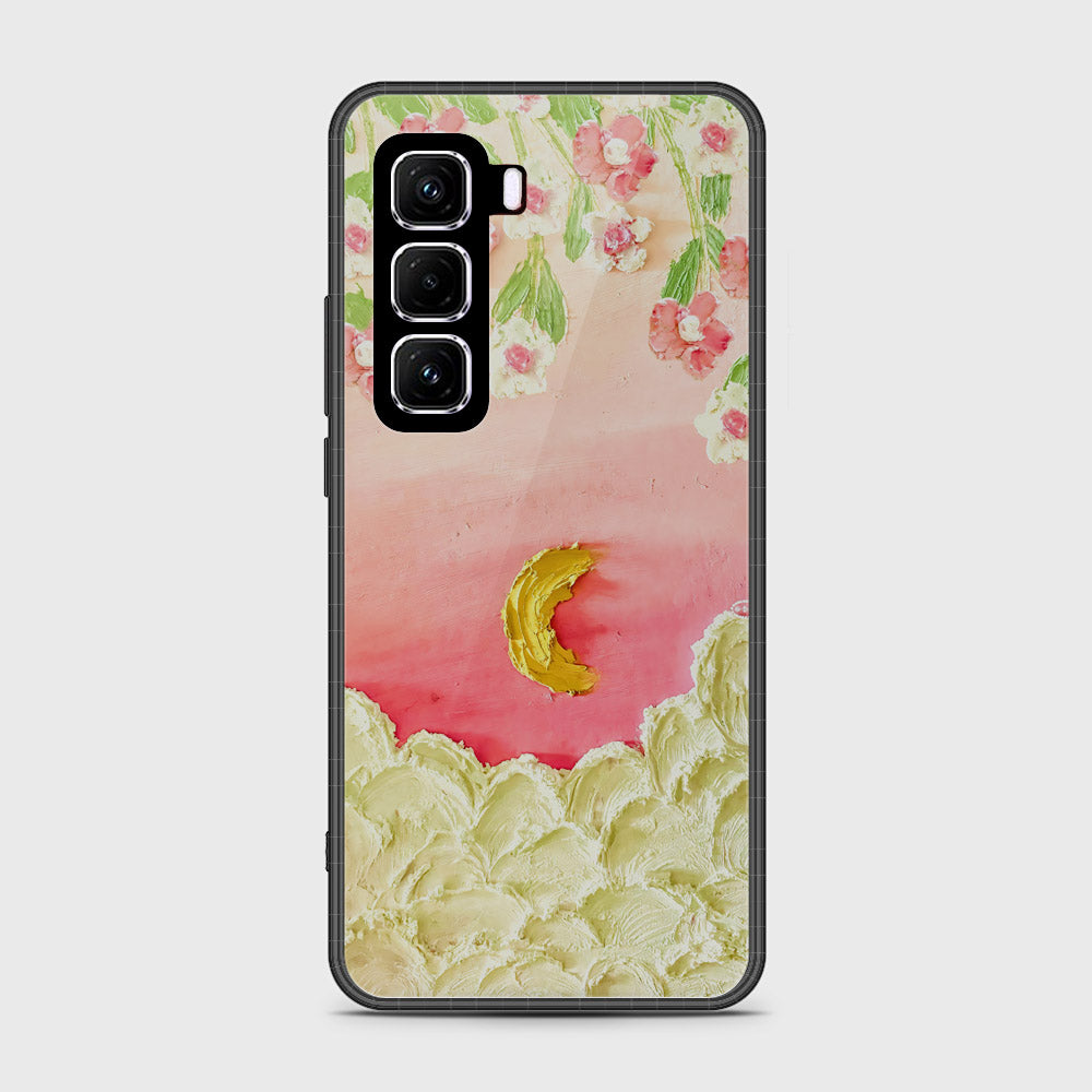 Infinix Hot 50 4G Cover - Floral Series - Design 7 - Pink & Yellow - HQ Premium Shine Durable Shatterproof Case