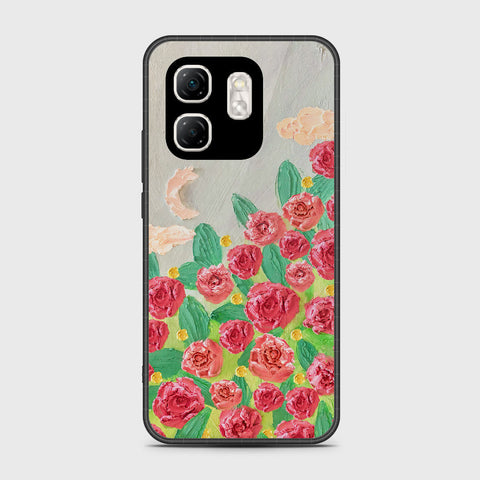 Infinix Hot 50i Cover - Floral Series - Design 10 - Red & Green - HQ Premium Shine Durable Shatterproof Case