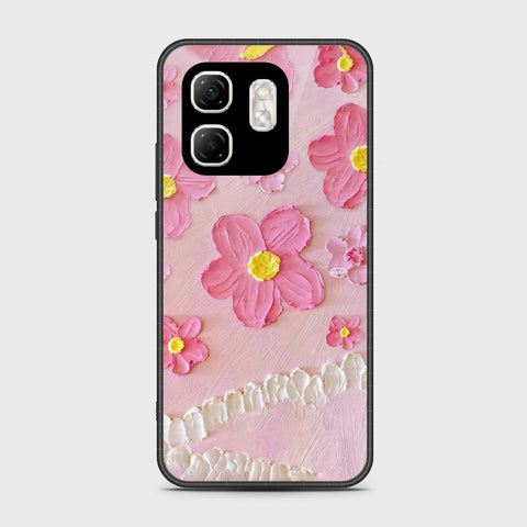 Infinix Smart 9 Cover - Floral Series - Design 2 - Pink - HQ Premium Shine Durable Shatterproof Case