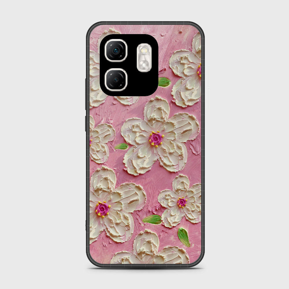 Infinix Smart 9 Cover - Floral Series - Design 5 - Pink & White - HQ Premium Shine Durable Shatterproof Case