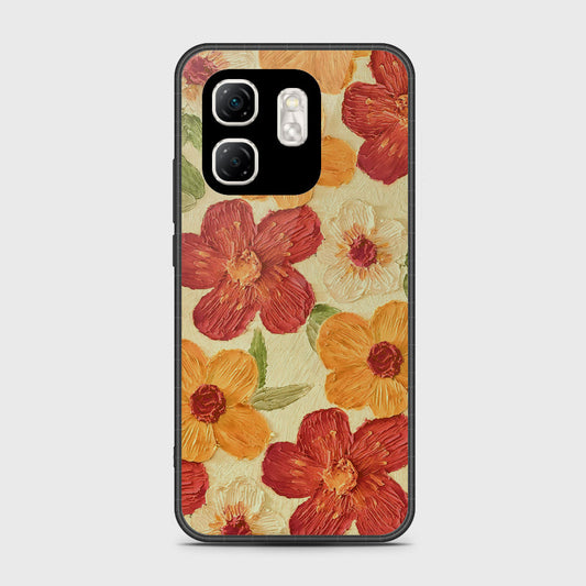 Infinix Smart 9 Cover - Floral Series - Design 6 - Red & Orange - HQ Premium Shine Durable Shatterproof Case