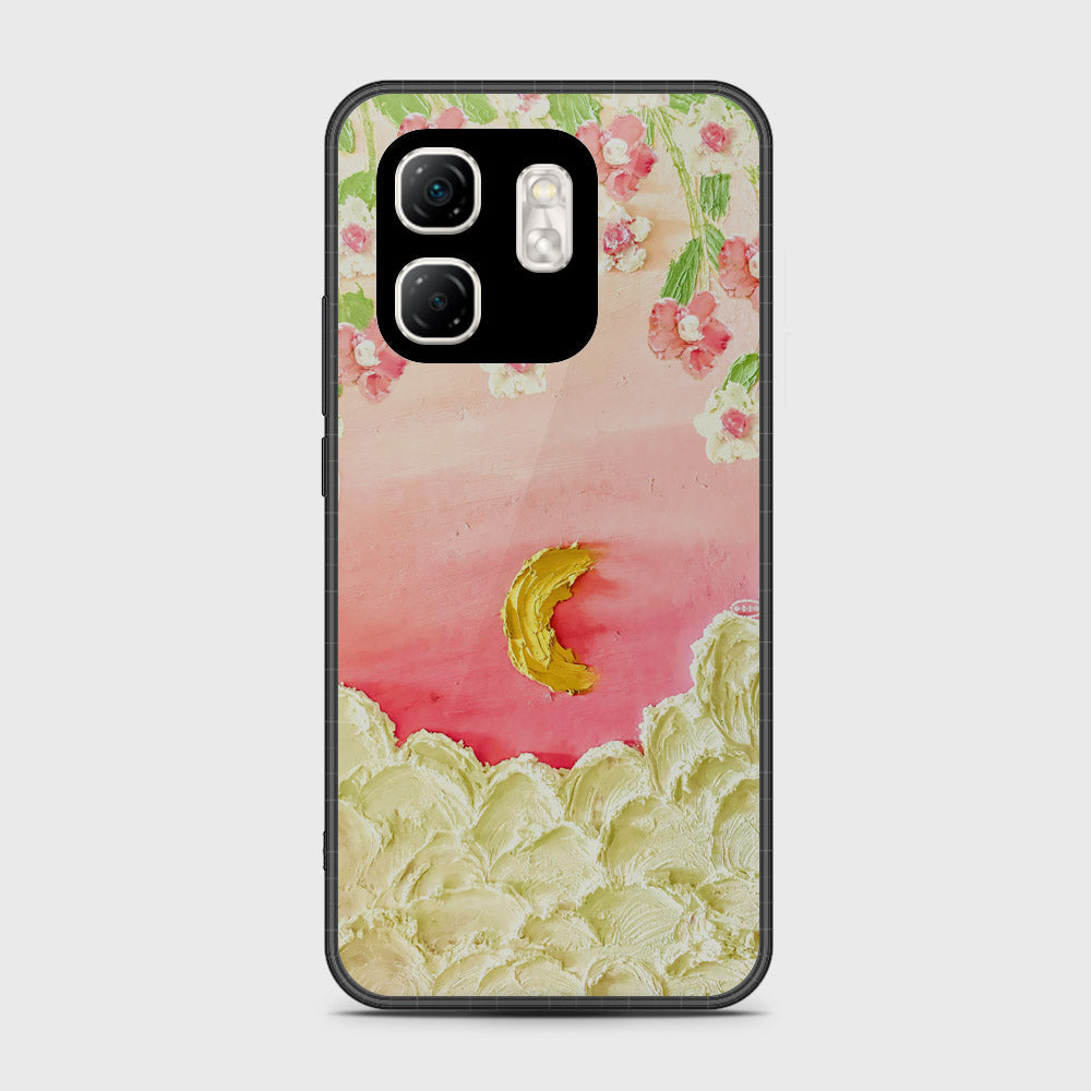 Infinix Hot 50i Cover - Floral Series - Design 7 - Pink & Yellow - HQ Premium Shine Durable Shatterproof Case