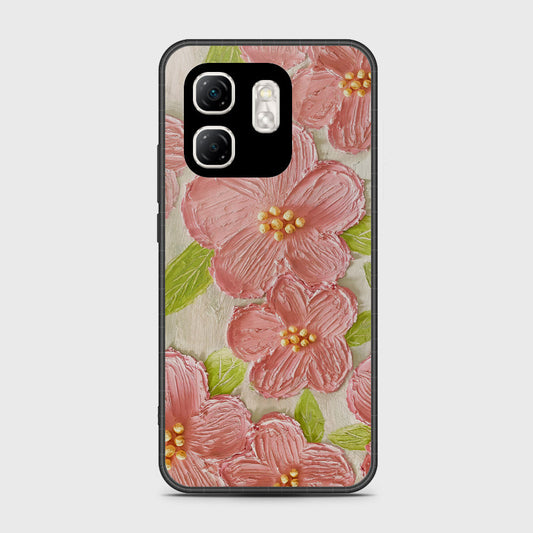 Infinix Smart 9 Cover - Floral Series - Design 9 - Pink & Green - HQ Premium Shine Durable Shatterproof Case