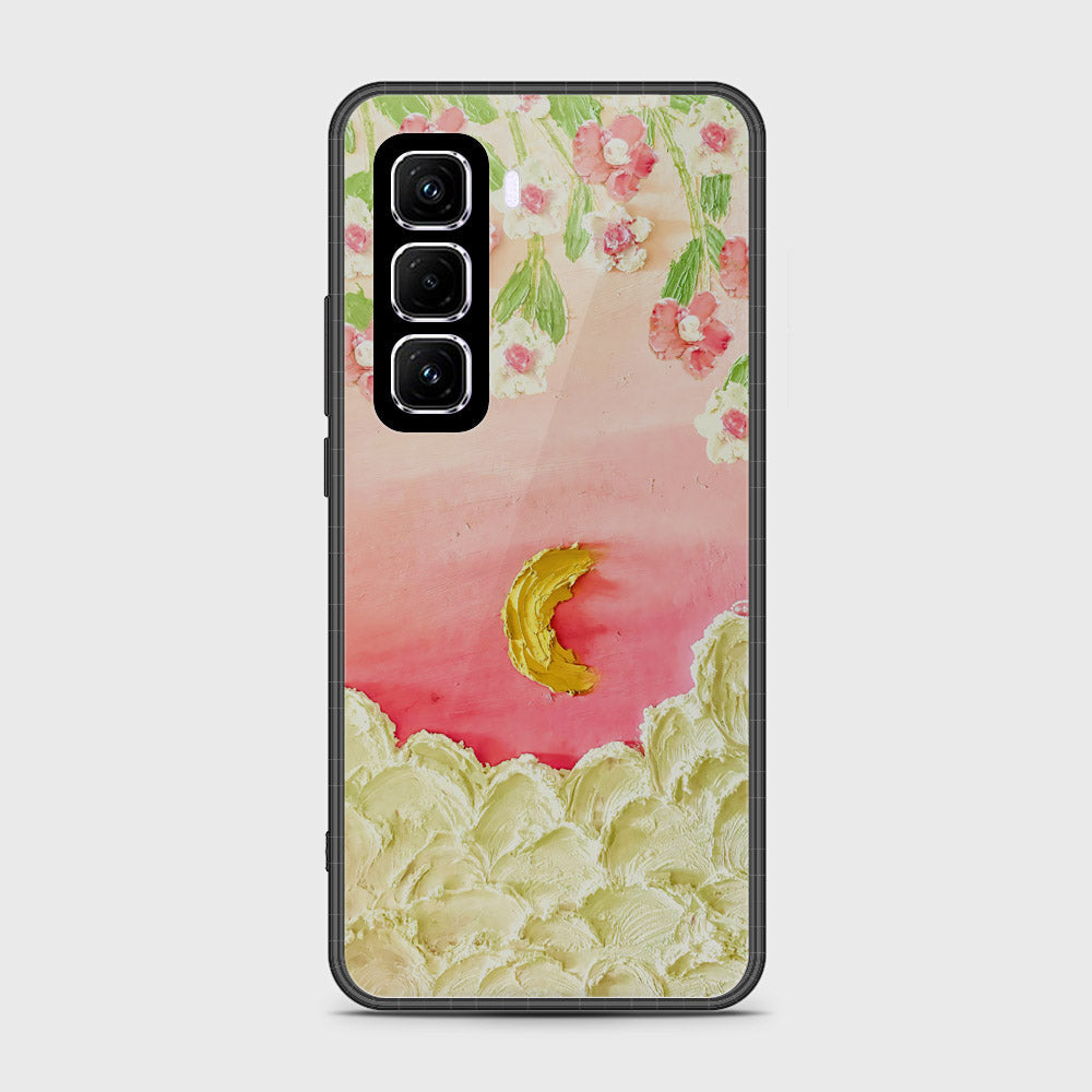 Infinix Hot 50 Pro Cover - Floral Series - Design 7 - Pink & Yellow - HQ Premium Shine Durable Shatterproof Case