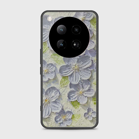 Infinix Zero 40 4G Cover - Floral Series - Design 12 - Grey & Green - HQ Premium Shine Durable Shatterproof Case