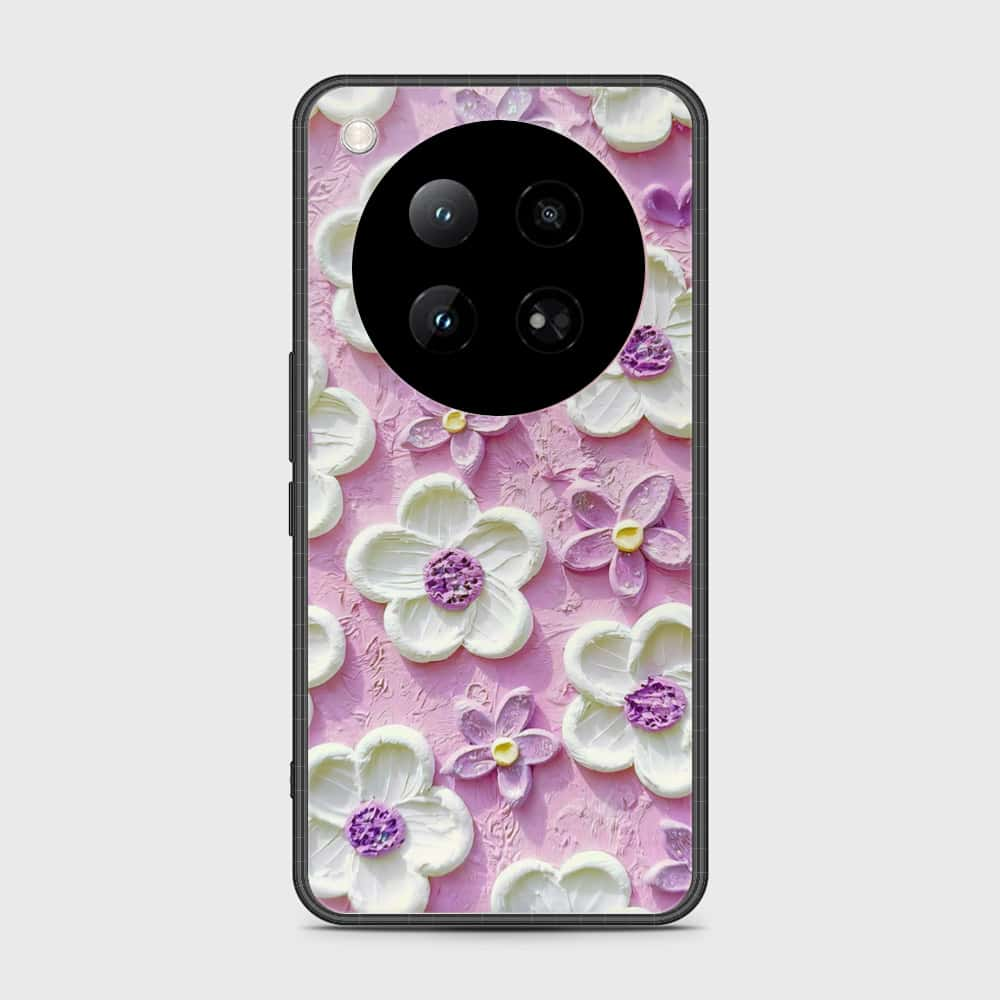 Infinix Zero 40 4G Cover - Floral Series - Design 4 - Purple & White - HQ Premium Shine Durable Shatterproof Case