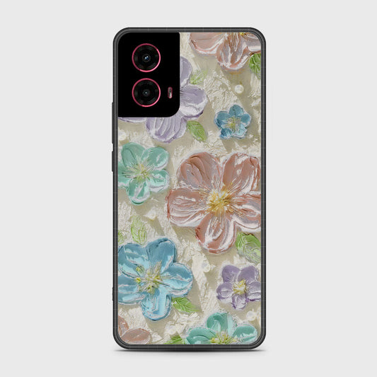 Motorola Moto G45 Cover - Floral Series - Design 14 - Blue & Purple - HQ Premium Shine Durable Shatterproof Case