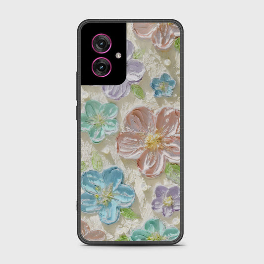 Motorola Moto G55 Cover - Floral Series - Design 14 - Blue & Purple - HQ Premium Shine Durable Shatterproof Case