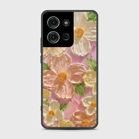 Motorola Moto G75 Cover - Floral Series - Design 11 - White & Green - HQ Premium Shine Durable Shatterproof Case