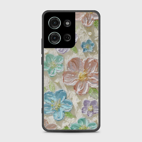 Motorola Moto G75 Cover - Floral Series - Design 14 - Blue & Purple - HQ Premium Shine Durable Shatterproof Case