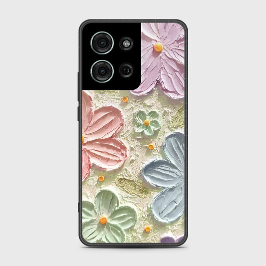 Motorola Moto G75 Cover - Floral Series - Design 15 - Blue & Green - HQ Premium Shine Durable Shatterproof Case