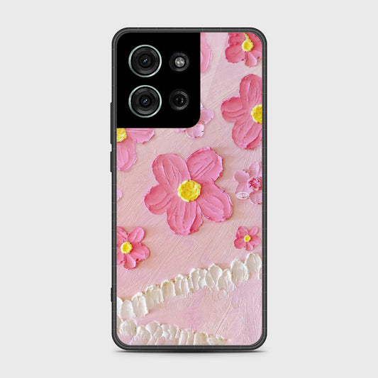 Motorola Moto G75 Cover - Floral Series - Design 2 - Pink - HQ Premium Shine Durable Shatterproof Case