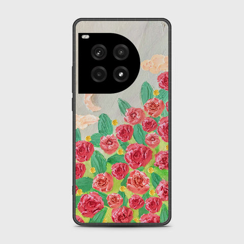 OnePlus Ace 3 Pro Cover - Floral Series - Design 10 - Red & Green - HQ Premium Shine Durable Shatterproof Case