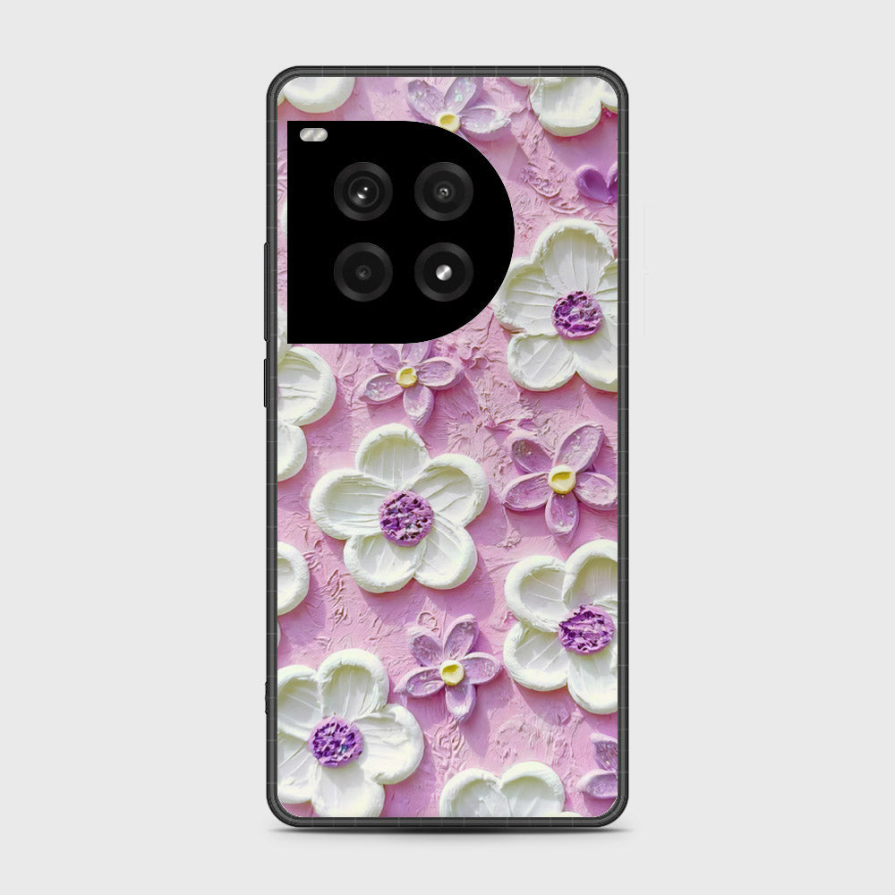 OnePlus Ace 3 Pro Cover - Floral Series - Design 4 - Purple & White - HQ Premium Shine Durable Shatterproof Case