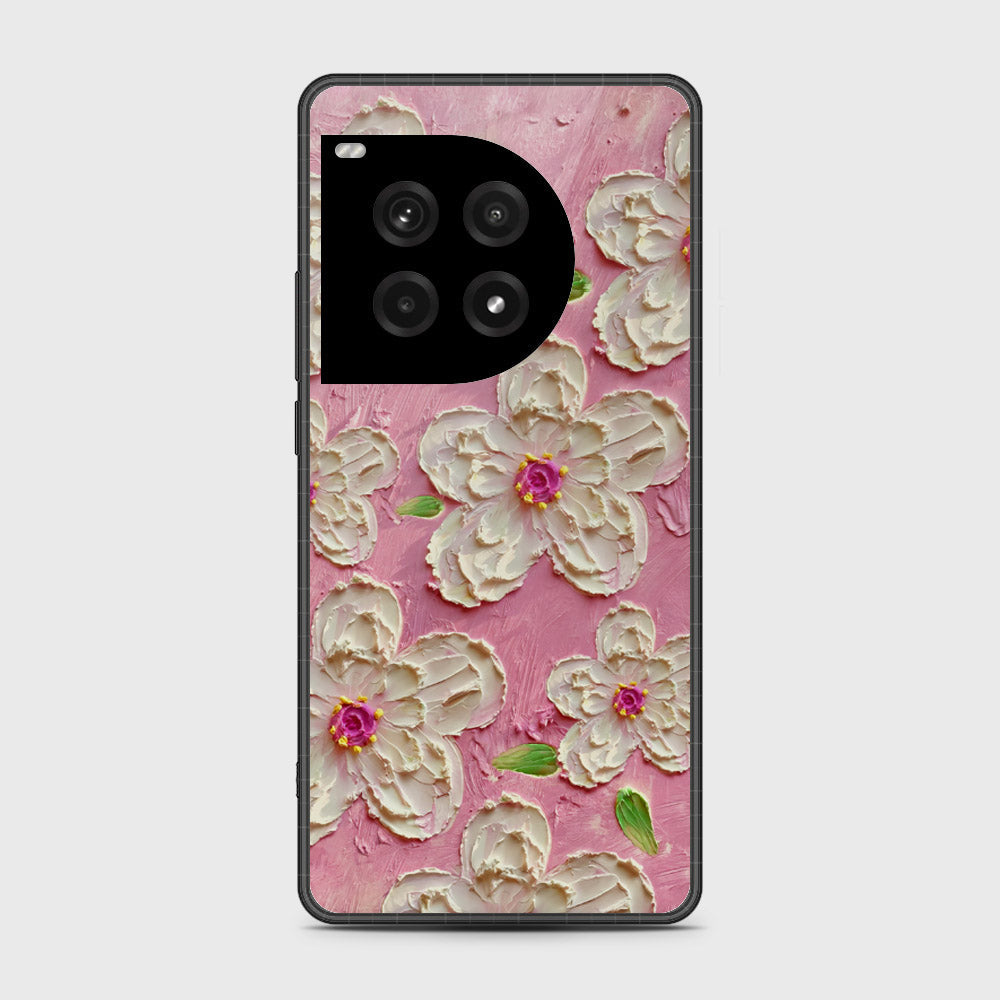 OnePlus Ace 3 Pro Cover - Floral Series - Design 5 - Pink & White - HQ Premium Shine Durable Shatterproof Case