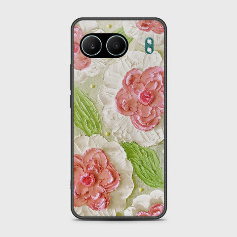 OnePlus Nord 4 Cover - Floral Series - Design 13 - Offwhite & Green - HQ Premium Shine Durable Shatterproof Case