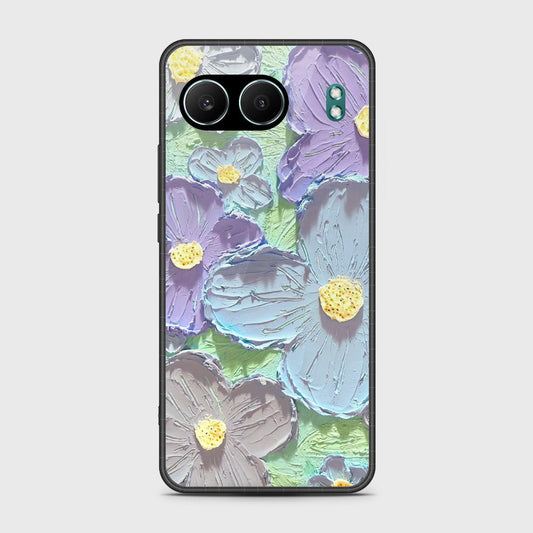 OnePlus Nord 4 Cover - Floral Series - Design 1 - Purple & Aqua - HQ Premium Shine Durable Shatterproof Case