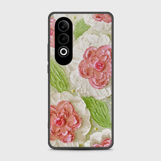 OnePlus Nord CE 4 Cover - Floral Series - Design 13 - Offwhite & Green - HQ Premium Shine Durable Shatterproof Case