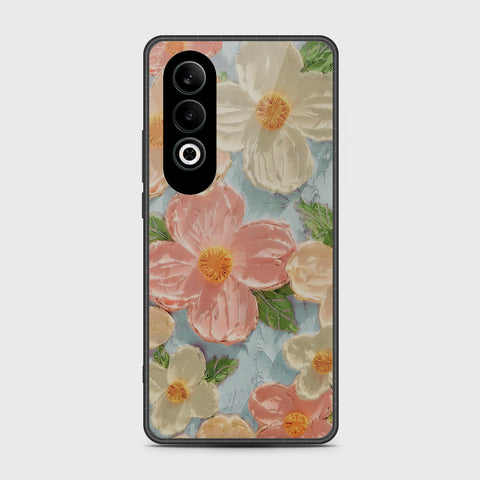 OnePlus Nord CE 4 Cover - Floral Series - Design 16 - Cyan & Pink - HQ Premium Shine Durable Shatterproof Case