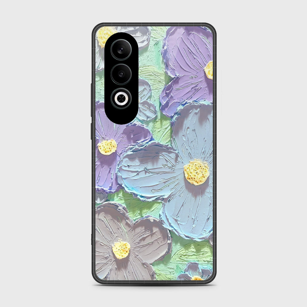 OnePlus Nord CE 4 Cover - Floral Series - Design 1 - Purple & Aqua - HQ Premium Shine Durable Shatterproof Case