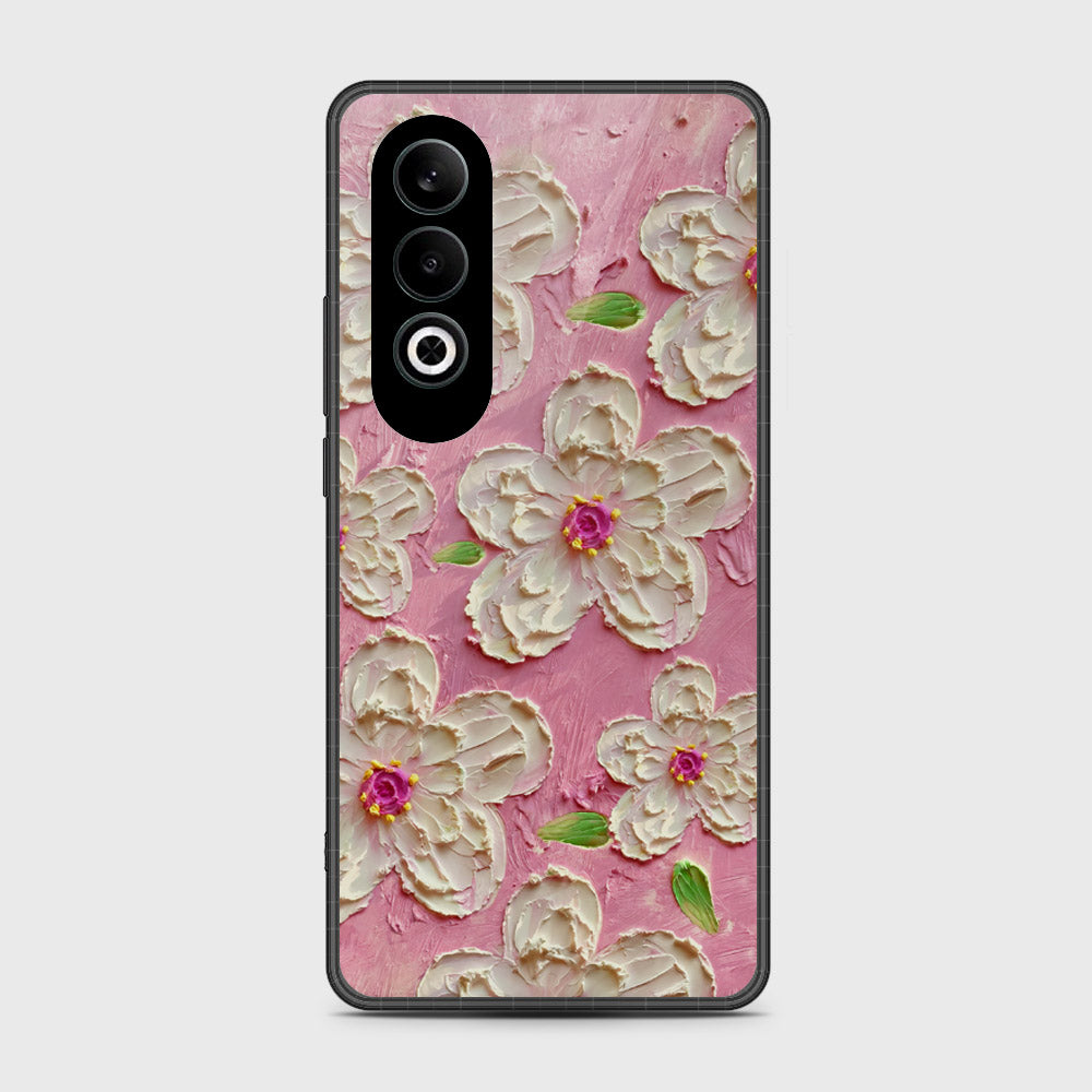 OnePlus Nord CE 4 Cover - Floral Series - Design 5 - Pink & White - HQ Premium Shine Durable Shatterproof Case