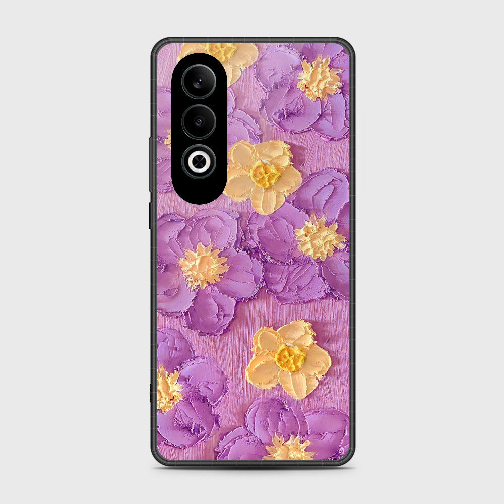 OnePlus Nord CE 4 Cover - Floral Series - Design 8 - Purple & Yellow - HQ Premium Shine Durable Shatterproof Case