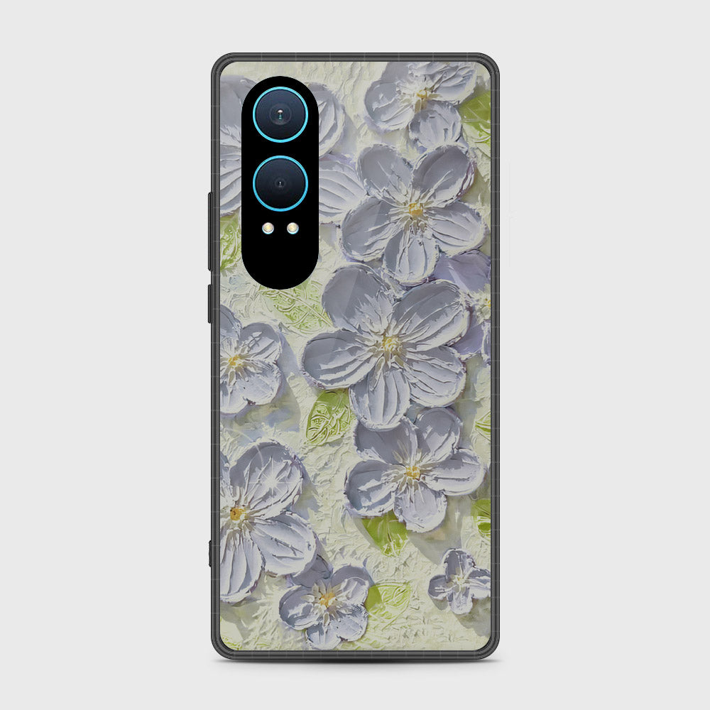 OnePlus Nord CE 4 Lite Cover - Floral Series - Design 12 - Grey & Green - HQ Premium Shine Durable Shatterproof Case