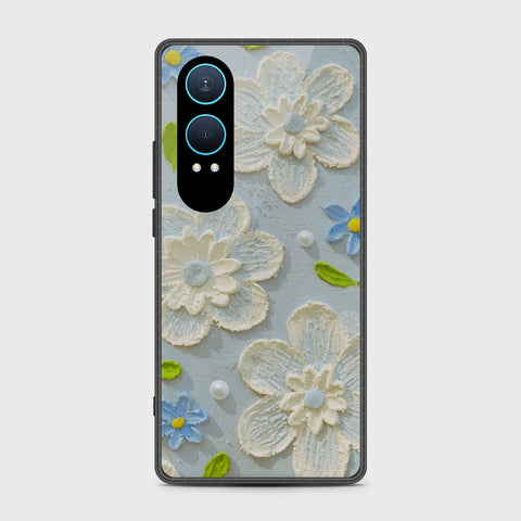 OnePlus Nord CE 4 Lite Cover - Floral Series - Design 3 - Sky Blue - HQ Premium Shine Durable Shatterproof Case