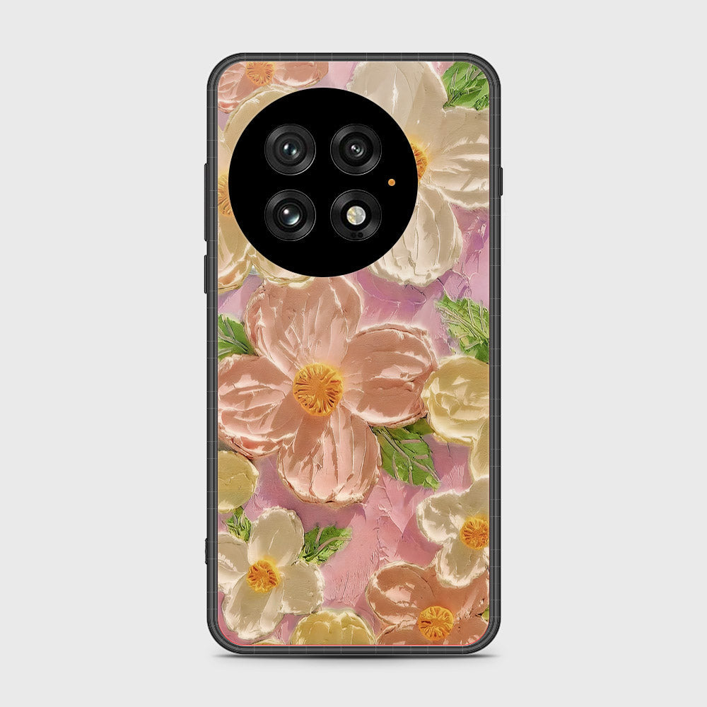 OnePlus 13 Cover - Floral Series - Design 11 - White & Green - HQ Premium Shine Durable Shatterproof Case