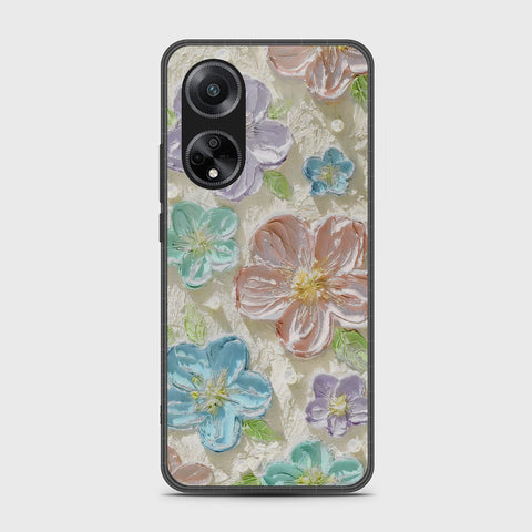 Oppo F23 Cover - Floral Series - Design 14 - Blue & Purple - HQ Premium Shine Durable Shatterproof Case