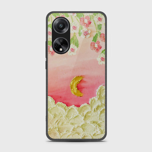 Oppo A98 Cover - Floral Series - Design 7 - Pink & Yellow - HQ Premium Shine Durable Shatterproof Case