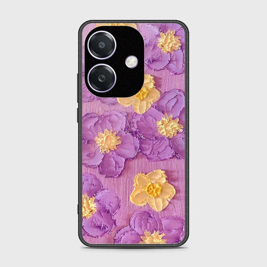 Oppo A3 4G Cover - Floral Series - Design 8 - Purple & Yellow - HQ Premium Shine Durable Shatterproof Case