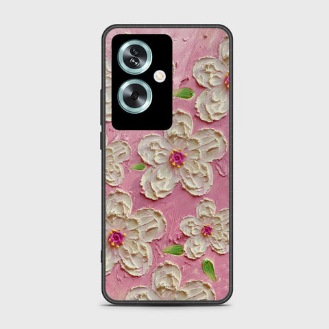 Oppo A79 Cover - Floral Series - Design 5 - Pink & White - HQ Premium Shine Durable Shatterproof Case