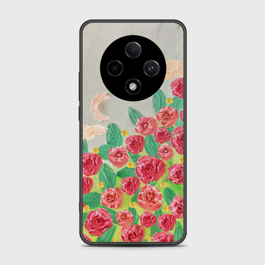 Oppo F27 Pro Cover - Floral Series - Design 10 - Red & Green - HQ Premium Shine Durable Shatterproof Case