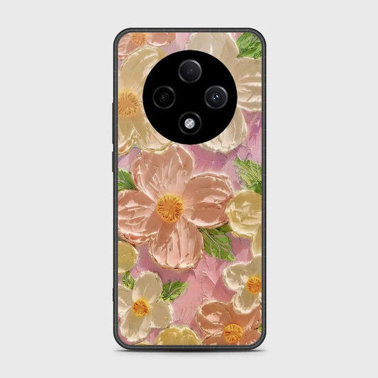 Oppo F27 Pro Plus Cover - Floral Series - Design 11 - White & Green - HQ Premium Shine Durable Shatterproof Case