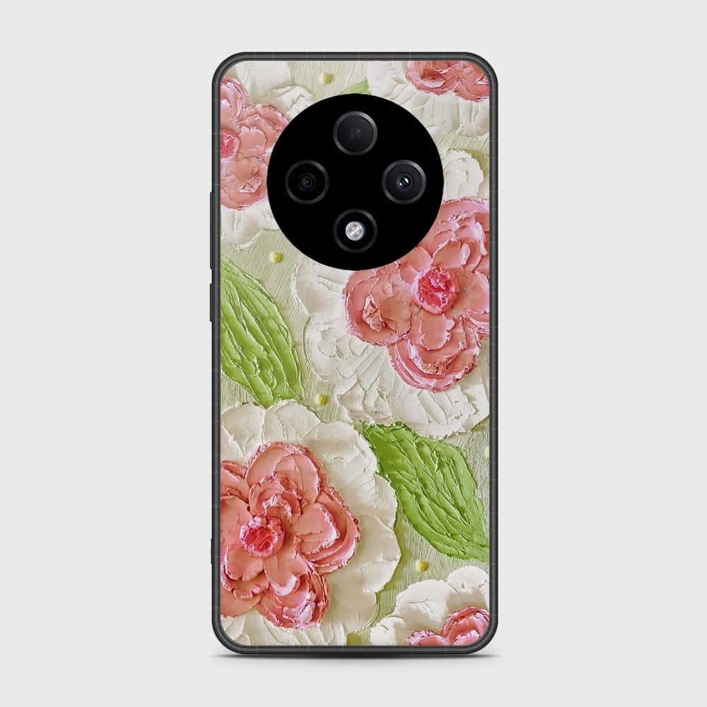 Oppo F27 Pro Plus Cover - Floral Series - Design 13 - Offwhite & Green - HQ Premium Shine Durable Shatterproof Case