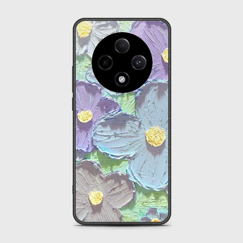 Oppo F27 Pro Plus Cover - Floral Series - Design 1 - Purple & Aqua - HQ Premium Shine Durable Shatterproof Case