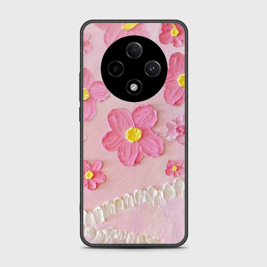 Oppo F27 Pro Plus Cover - Floral Series - Design 2 - Pink - HQ Premium Shine Durable Shatterproof Case