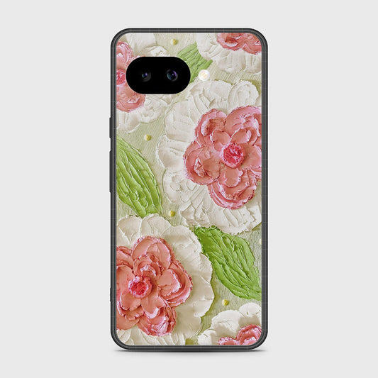 Google Pixel 9a Cover - Floral Series - Design 13 - Offwhite & Green - HQ Premium Shine Durable Shatterproof Case