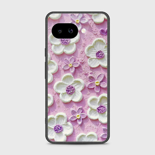 Google Pixel 9a Cover - Floral Series - Design 4 - Purple & White - HQ Premium Shine Durable Shatterproof Case