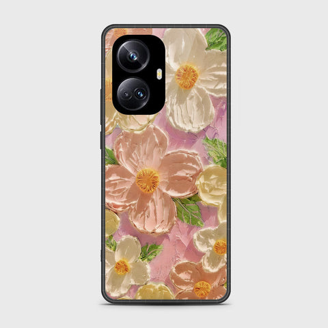 Realme 10 Pro Plus Cover - Floral Series - Design 11 - White & Green - HQ Premium Shine Durable Shatterproof Case