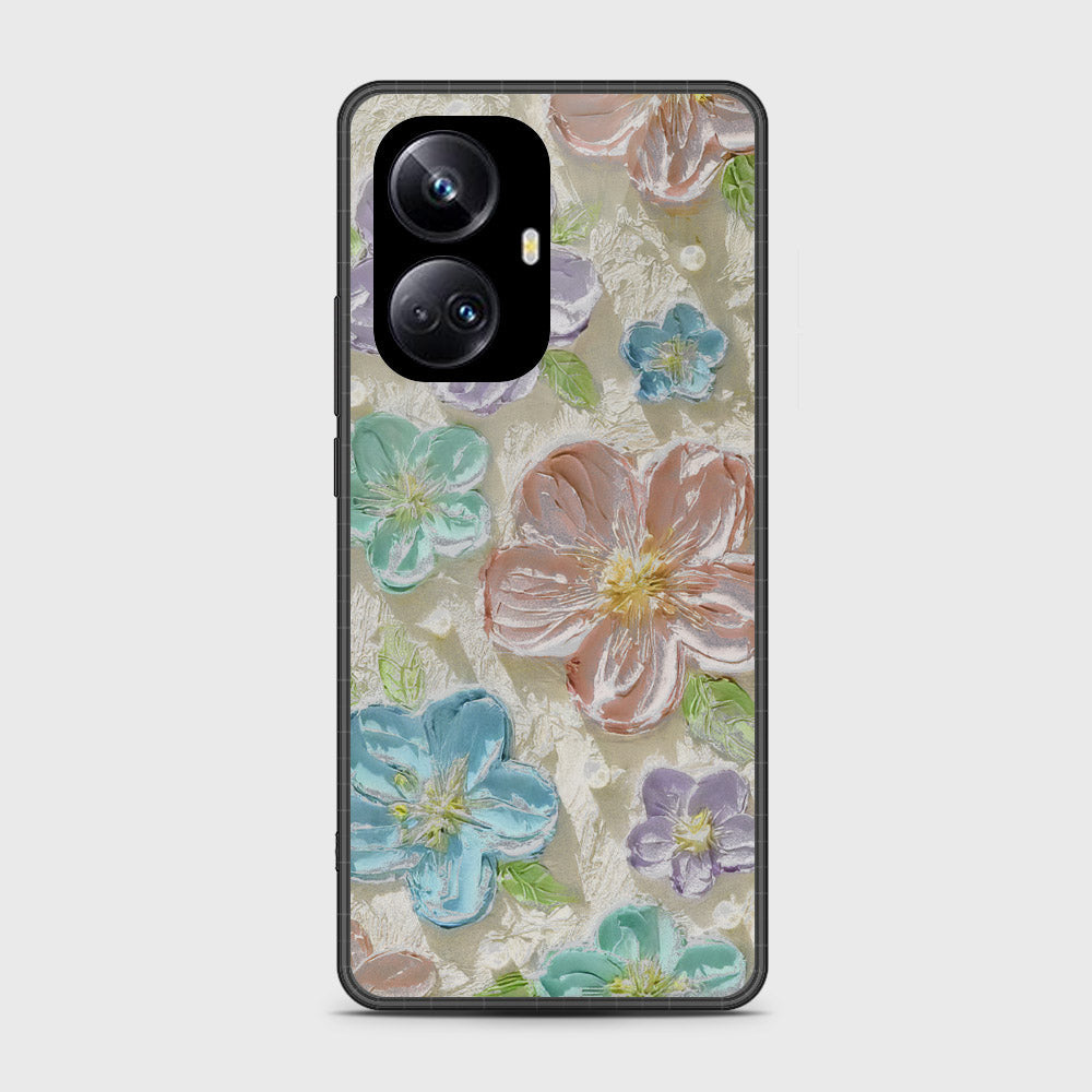 Realme 10 Pro Plus Cover - Floral Series - Design 14 - Blue & Purple - HQ Premium Shine Durable Shatterproof Case