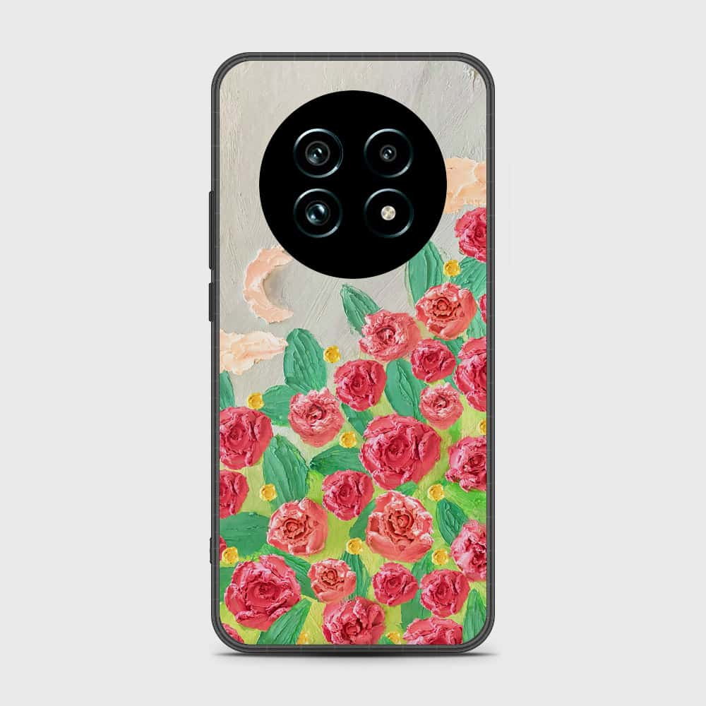 Realme 13 Cover - Floral Series - Design 10 - Red & Green - HQ Premium Shine Durable Shatterproof Case