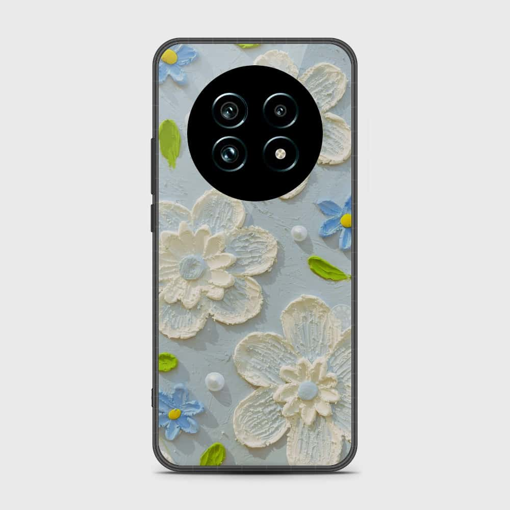 Realme 13 Pro Plus Cover - Floral Series - Design 3 - Sky Blue - HQ Premium Shine Durable Shatterproof Case