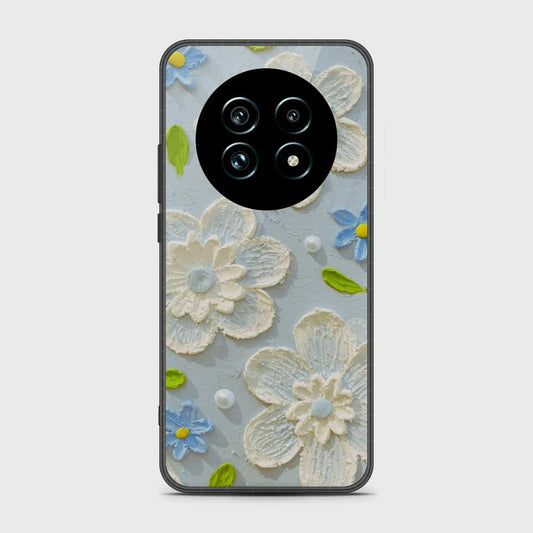 Realme 13 Pro Plus Cover - Floral Series - Design 3 - Sky Blue - HQ Premium Shine Durable Shatterproof Case