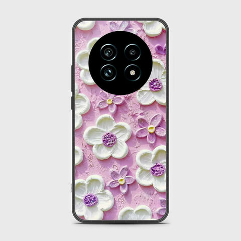 Realme 13 Pro Cover - Floral Series - Design 4 - Purple & White - HQ Premium Shine Durable Shatterproof Case