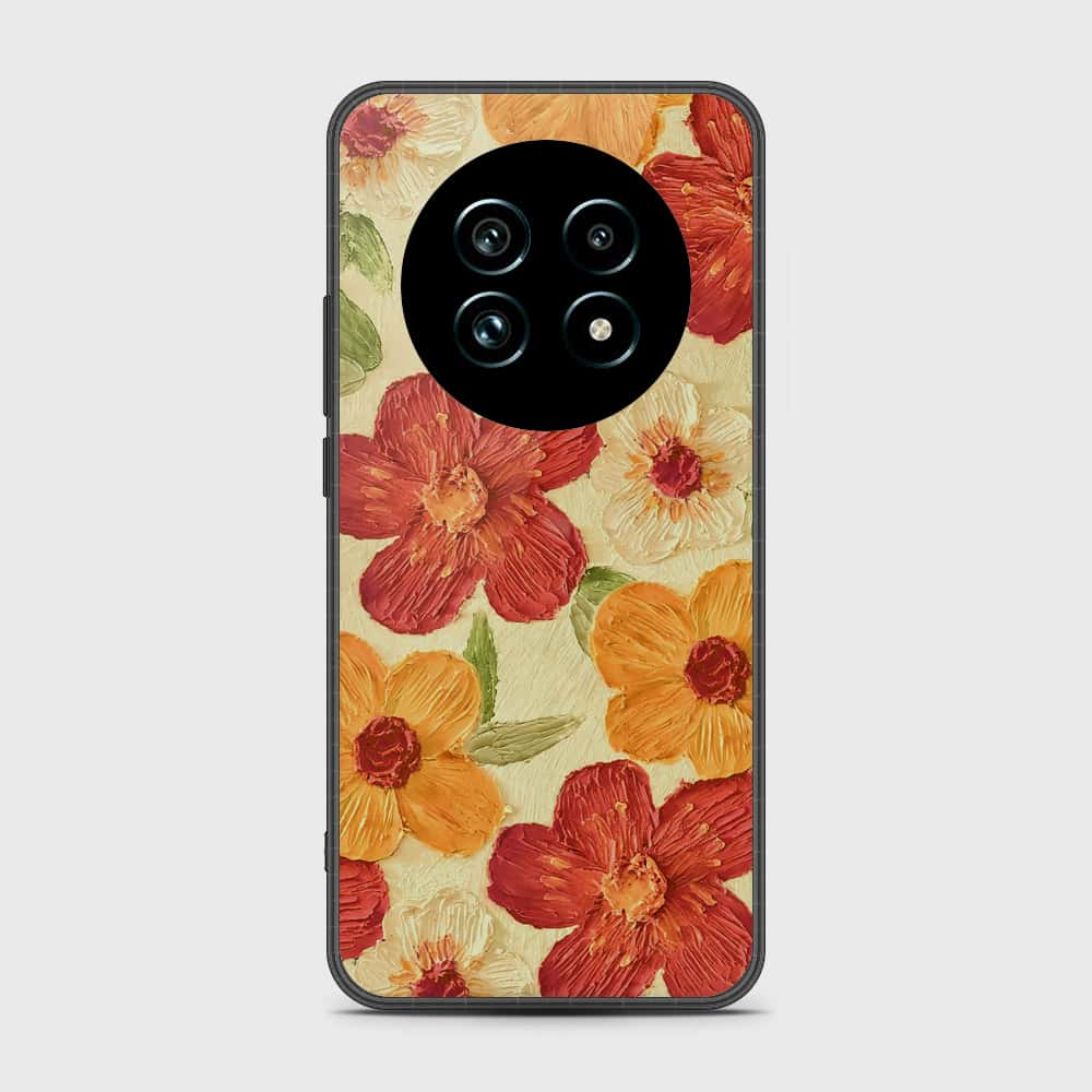 Realme 13 Cover - Floral Series - Design 6 - Red & Orange - HQ Premium Shine Durable Shatterproof Case