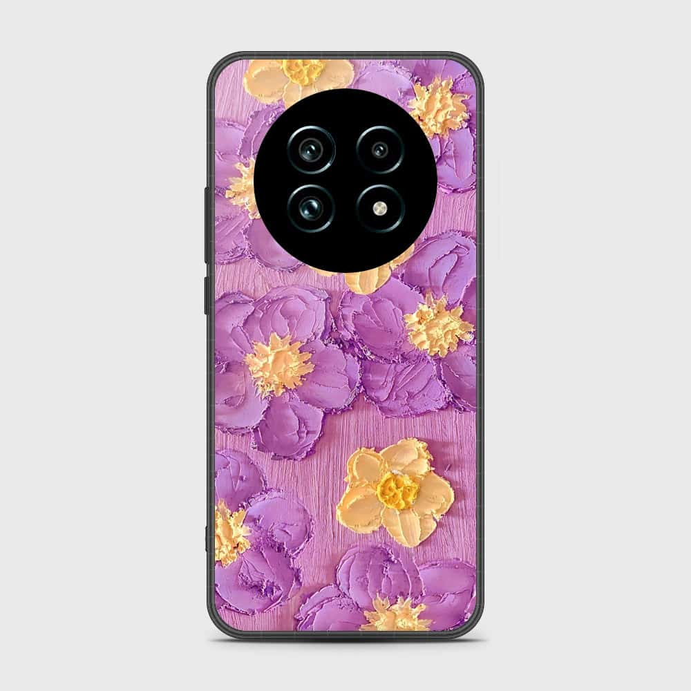 Realme 13 Plus 5G Cover - Floral Series - Design 8 - Purple & Yellow - HQ Premium Shine Durable Shatterproof Case